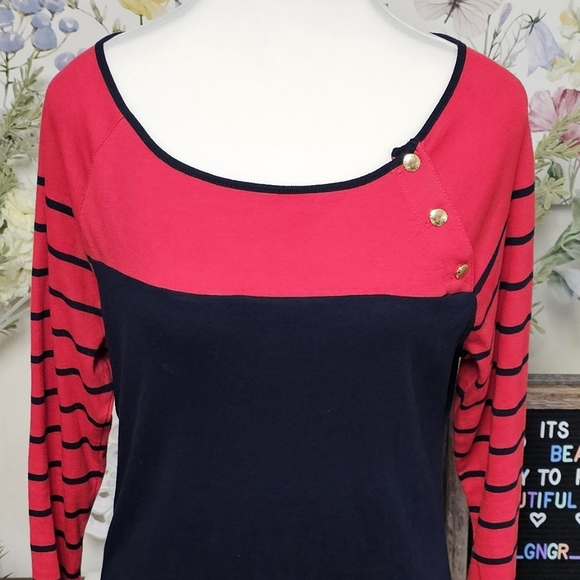 RALPH LAUREN | 100% COTTON QUARTER SLEEVE TOP - Picture 4 of 12